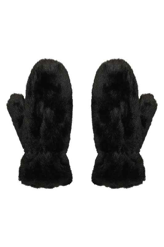 Faux Fur Mitten Gloves