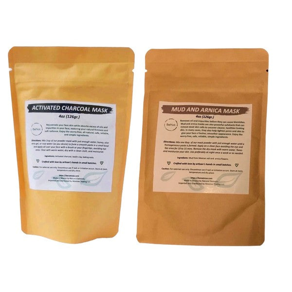 Activated Charcoal + Mud & Arnica Facial Masks Bun - FamilyClothes