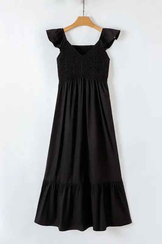 peach smocked maxi dress - FamilyClothes