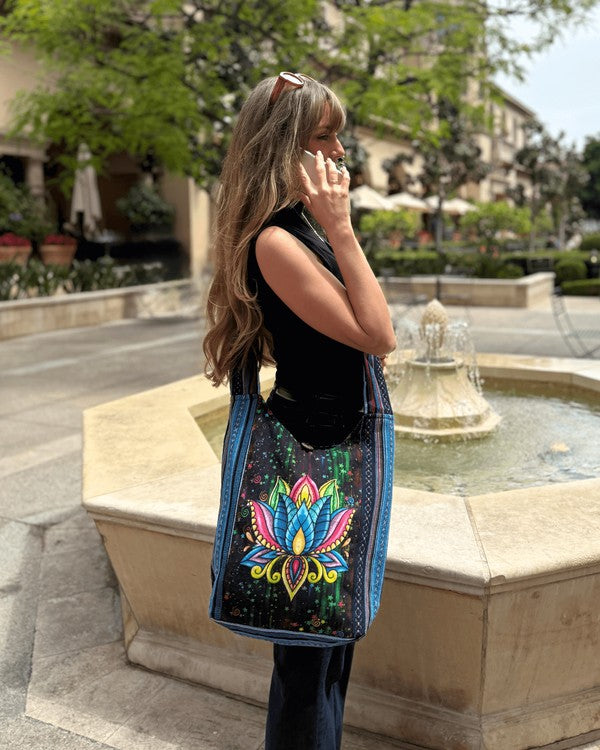 Kathmandu Collection Lotus Handmade Hobo Bag - FamilyClothes