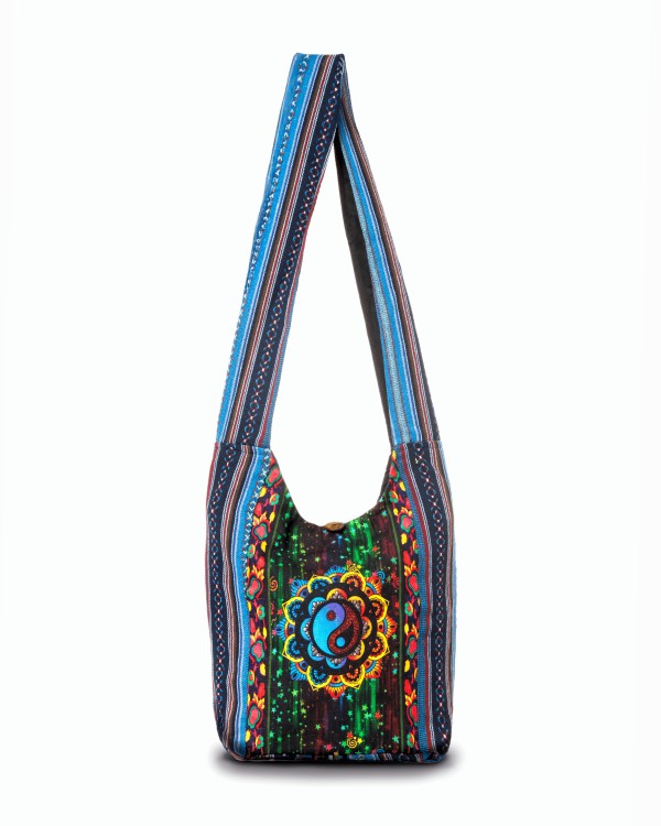 Kathmandu Collection Yin Yang Print Hobo Bag - FamilyClothes