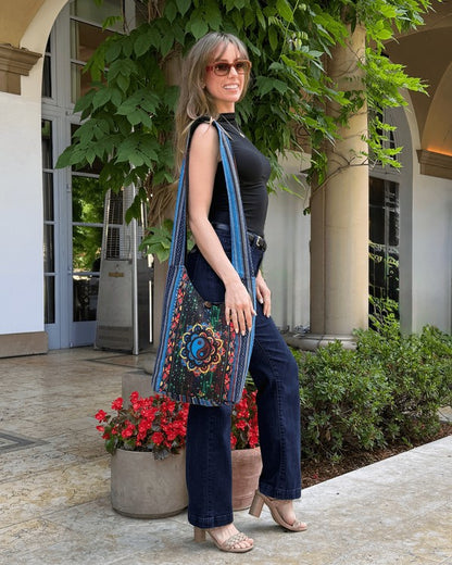 Kathmandu Collection Yin Yang Print Hobo Bag - FamilyClothes