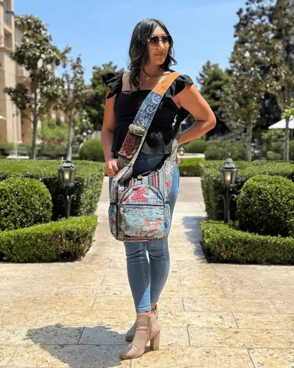 Kathmandu Collection Vintage Patchwork Hobo Bag - FamilyClothes