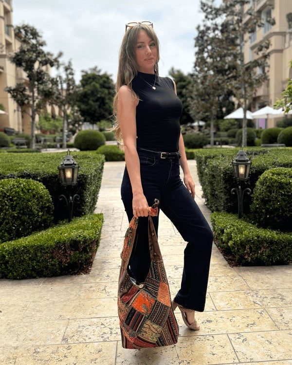 Kathmandu Collection Quilted Patchwork Hobo Bag - FamilyClothes