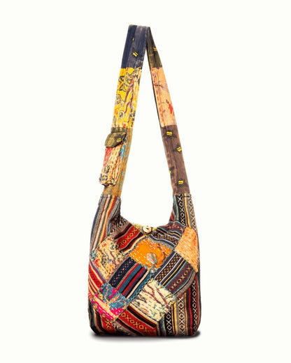 Kathmandu Collection Quilted Patchwork Hobo Bag - FamilyClothes