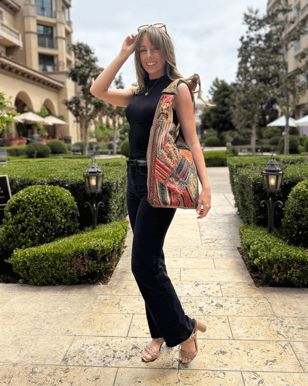 Kathmandu Collection Quilted Patchwork Hobo Bag - FamilyClothes