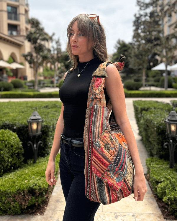 Kathmandu Collection Quilted Patchwork Hobo Bag - FamilyClothes