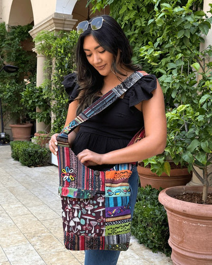 Kathmandu Collection Tribal Stripe Hobo Bag - FamilyClothes