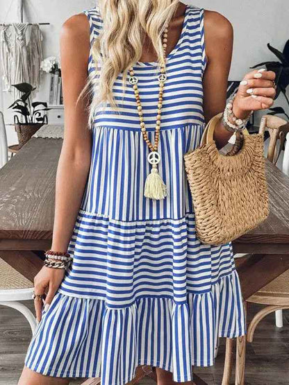 Cotton Pink Blue Multi Way Dress - FamilyClothes