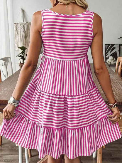 Cotton Pink Blue Multi Way Dress - FamilyClothes