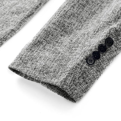 Men's Casual 1 Button Heathered Blazer Jacket - FamilyClothes