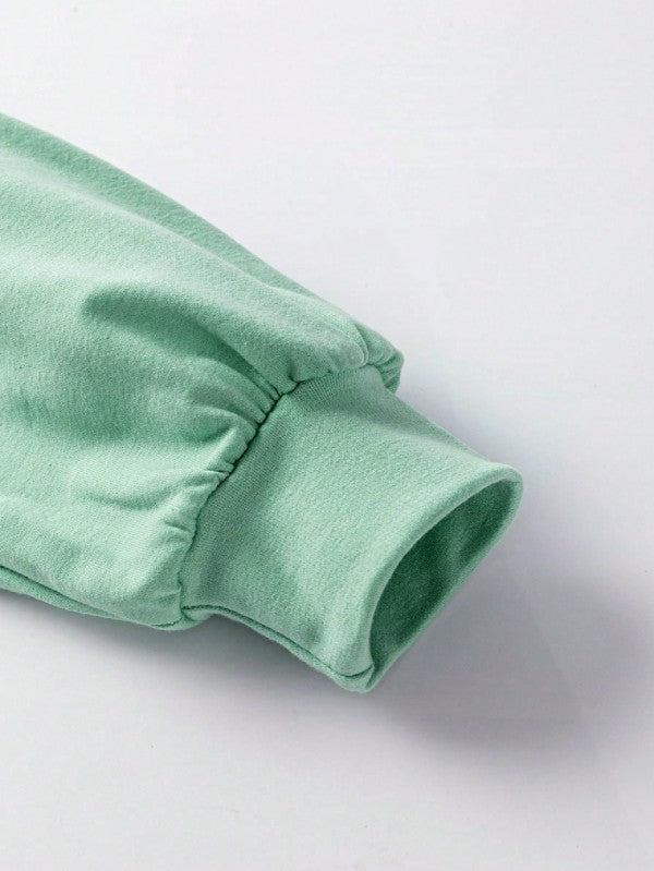 Cotton Stitching Irregular Hem Block  Pullover - FamilyClothes