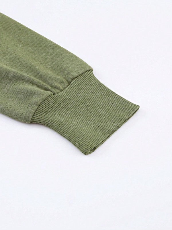 Cotton Acid Mineral Drop Shoulder Relax Sweatshirt - FamilyClothes