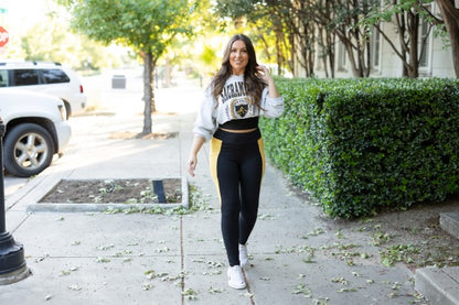 The Yasmine Yellow  Panel Leggings - FamilyClothes