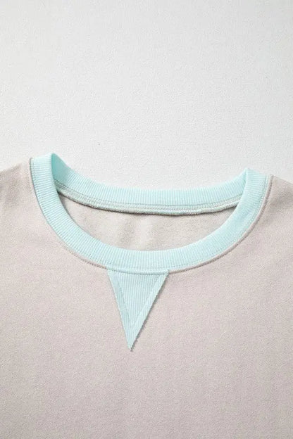 Cotton Colorblock Patchwork Striped  Sweatshirt - FamilyClothes