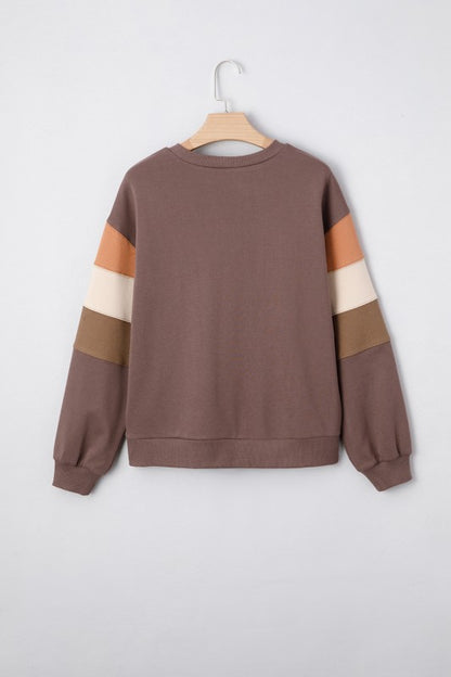 Cotton Colorblock Pullover Sweatshirt for Stylish Comfort - FamilyClothes