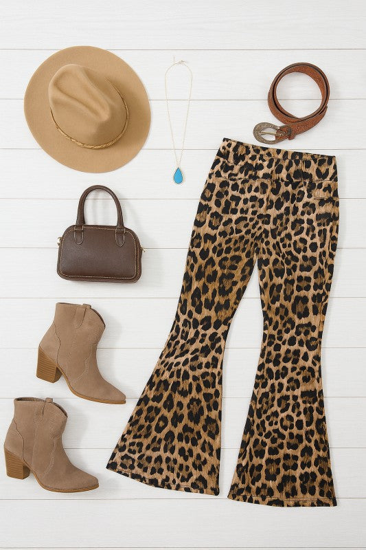 The Francesca Leopard Super Flares - FamilyClothes