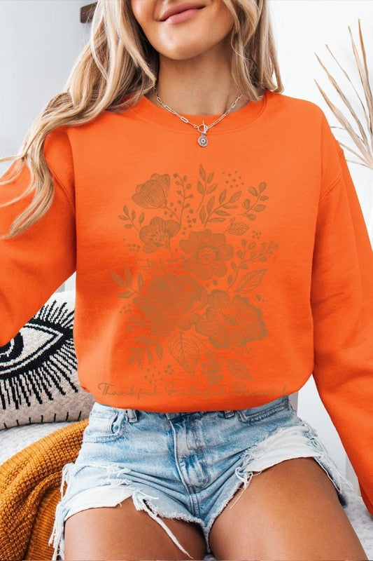 Neutral Thanksgiving Graphic Sweatshirt - FamilyClothes