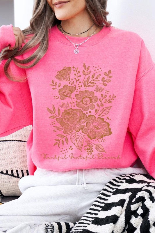 Neutral Thanksgiving Graphic Sweatshirt - FamilyClothes