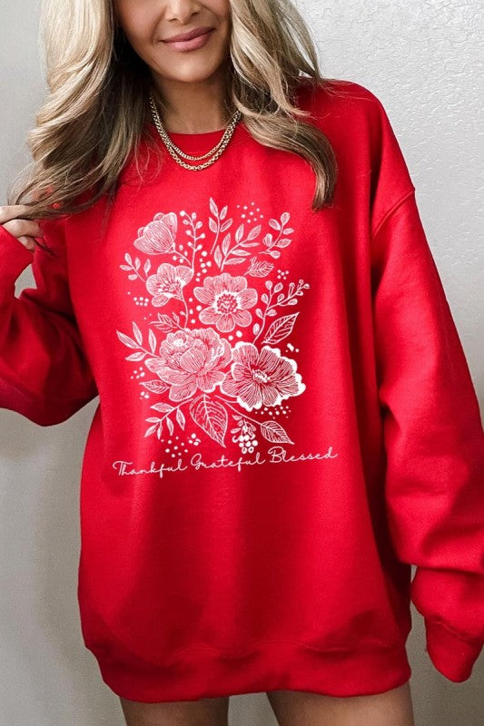 Neutral Thanksgiving Graphic Sweatshirt - FamilyClothes