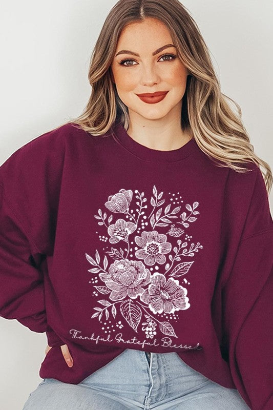 Neutral Thanksgiving Graphic Sweatshirt - FamilyClothes
