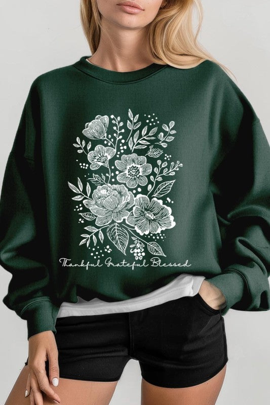 Neutral Thanksgiving Graphic Sweatshirt - FamilyClothes