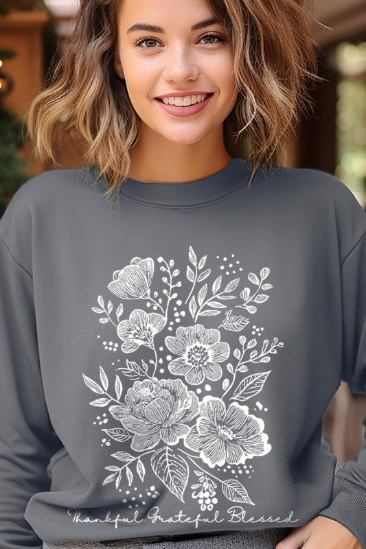 Neutral Thanksgiving Graphic Sweatshirt - FamilyClothes
