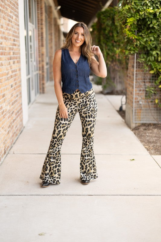 The Francesca Leopard Super Flares - FamilyClothes
