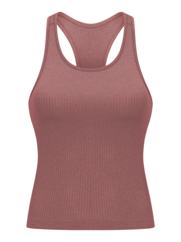 Round Neck Racerback Tank - FamilyClothes
