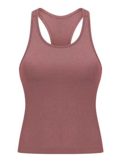Round Neck Racerback Tank - FamilyClothes