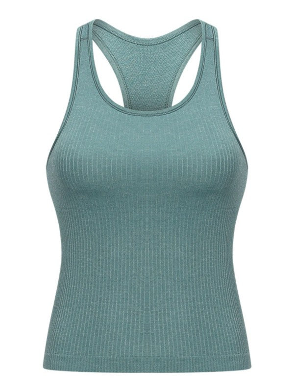 Round Neck Racerback Tank - FamilyClothes