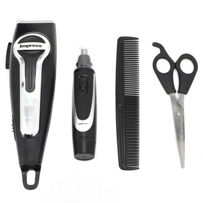 Impress 18-Piece Hair Clipper and Nose Trimmer Set for Ultimate Grooming - FamilyClothes