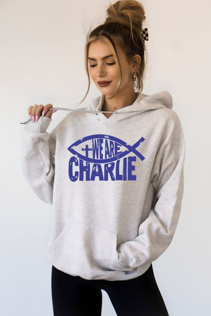 We Are Charlie Fish Graphic Sweatshirt - FamilyClothes