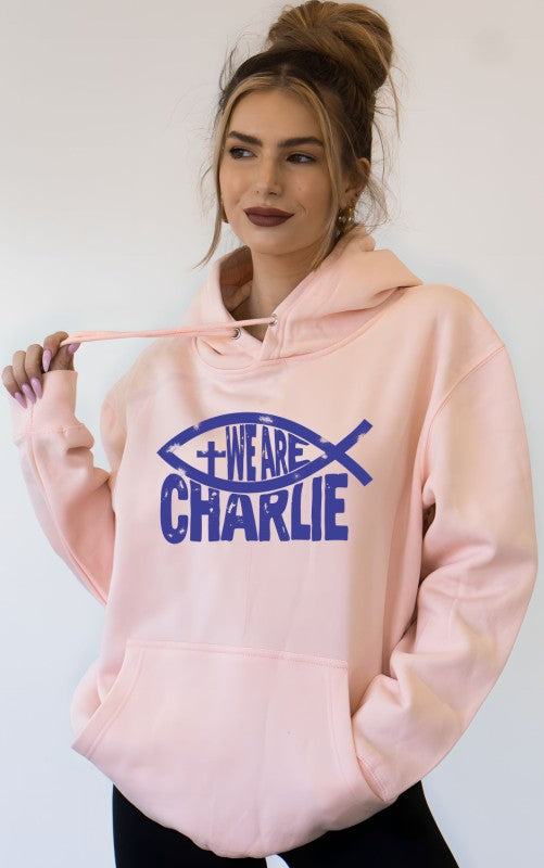 We Are Charlie Fish Graphic Sweatshirt - FamilyClothes