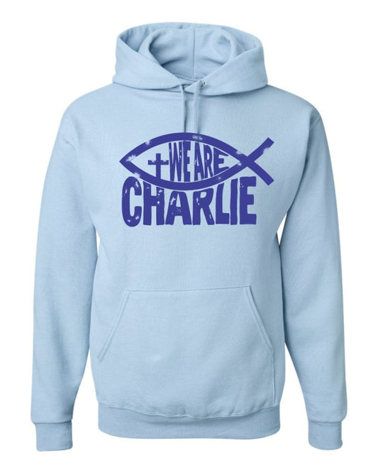 We Are Charlie Fish Graphic Sweatshirt - FamilyClothes