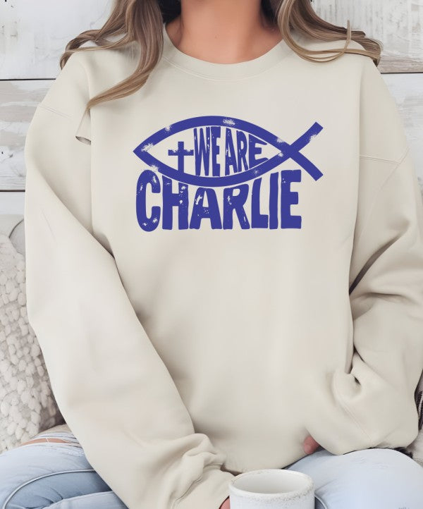 We Are Charlie Fish Sweatshirt Kirk Graphic - FamilyClothes