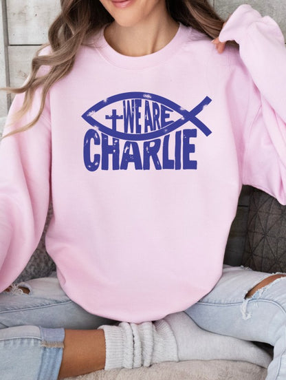 We Are Charlie Fish Sweatshirt Kirk Graphic - FamilyClothes