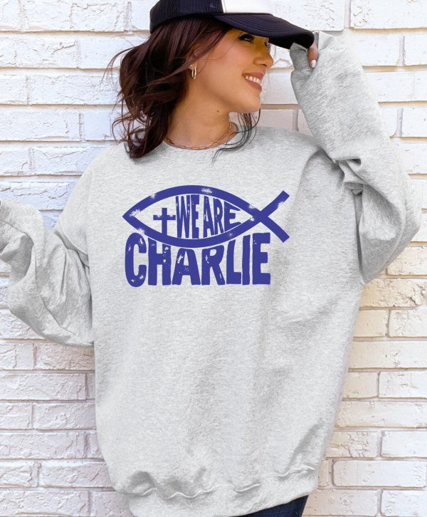 We Are Charlie Fish Sweatshirt Kirk Graphic - FamilyClothes