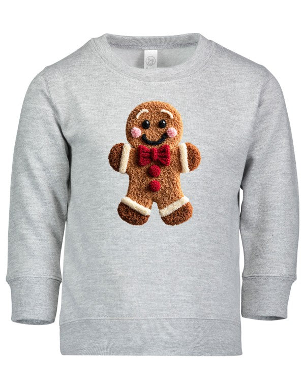 Latch Hook Youth Gingerbread Graphic Sweatshirt for Cozy Holiday Style - FamilyClothes
