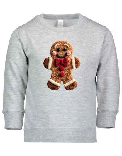 Latch Hook Youth Gingerbread Graphic Sweatshirt for Cozy Holiday Style - FamilyClothes