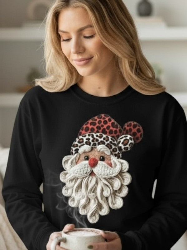 Latch Hook Santa Long Sleeve Tee - FamilyClothes