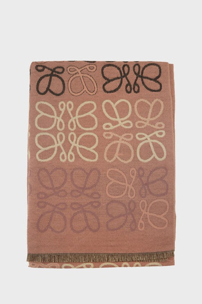 Monogram Pattern Reversible Long Scarf - FamilyClothes