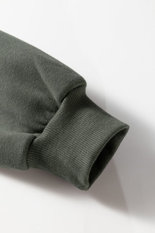 Solid Fleece Lined Drawstring Hoodie - FamilyClothes