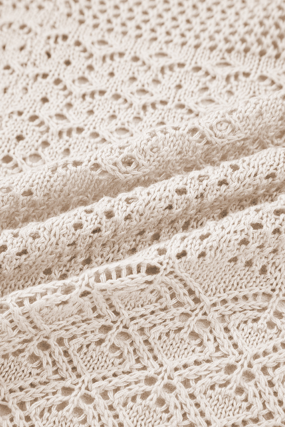 Lapis Mix Pattern Cardigan for Stylish Layering - Hollow Knit Open Front - FamilyClothes