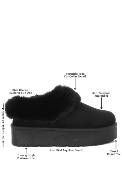 Aniso Faux Fur Slip On Snow Boots - FamilyClothes