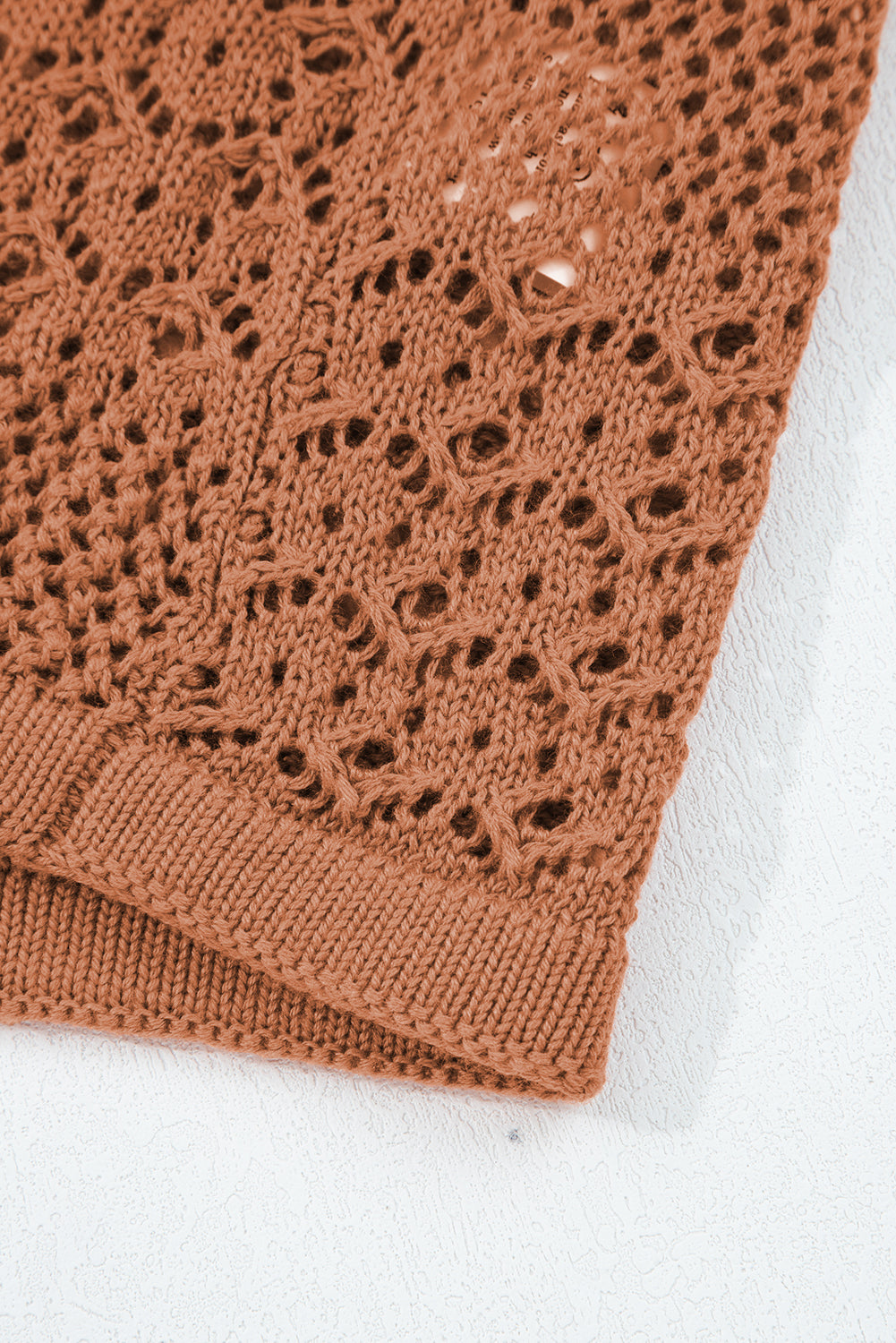 Lapis Mix Pattern Cardigan for Stylish Layering - Hollow Knit Open Front - FamilyClothes