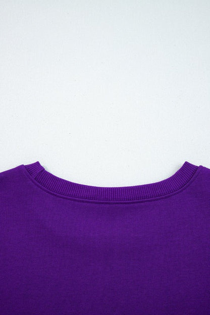 Varsity Stripe Long Sleeve Sweatshirt Dress - FamilyClothes