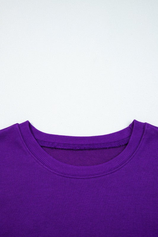 Varsity Stripe Long Sleeve Sweatshirt Dress - FamilyClothes