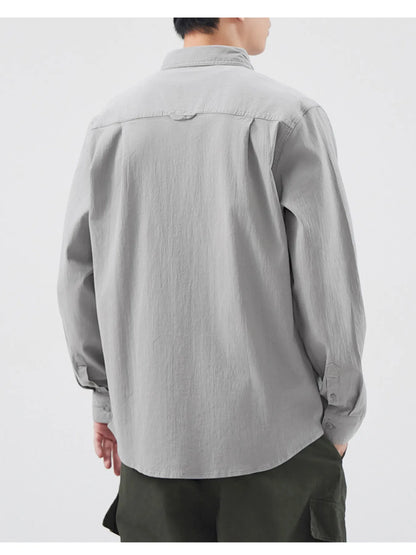 Men's Plus Size Button Up Long Sleeve Shirt - FamilyClothes