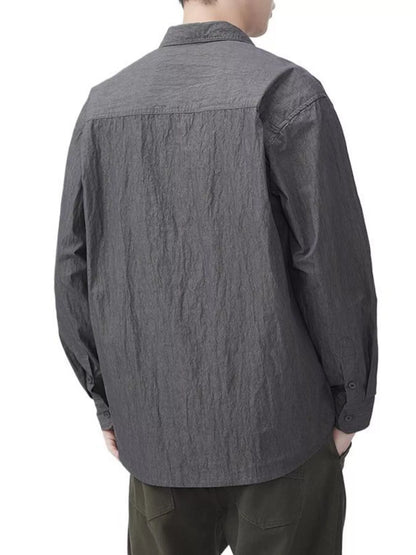 Men's Plus Size Button Up Long Sleeve Shirt - FamilyClothes